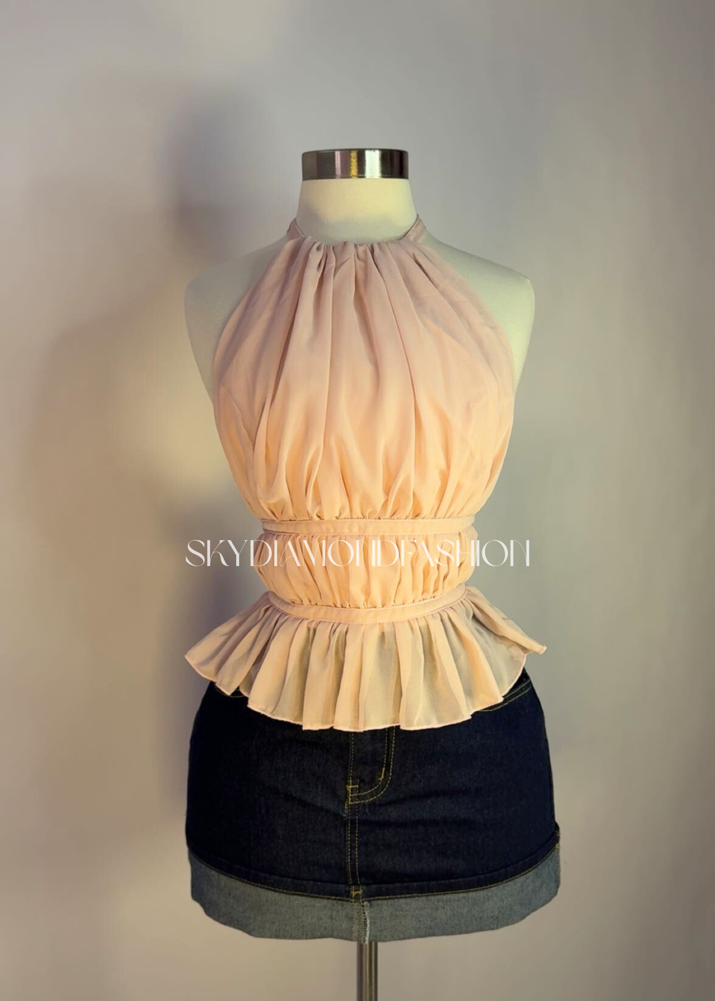 Pink halter top