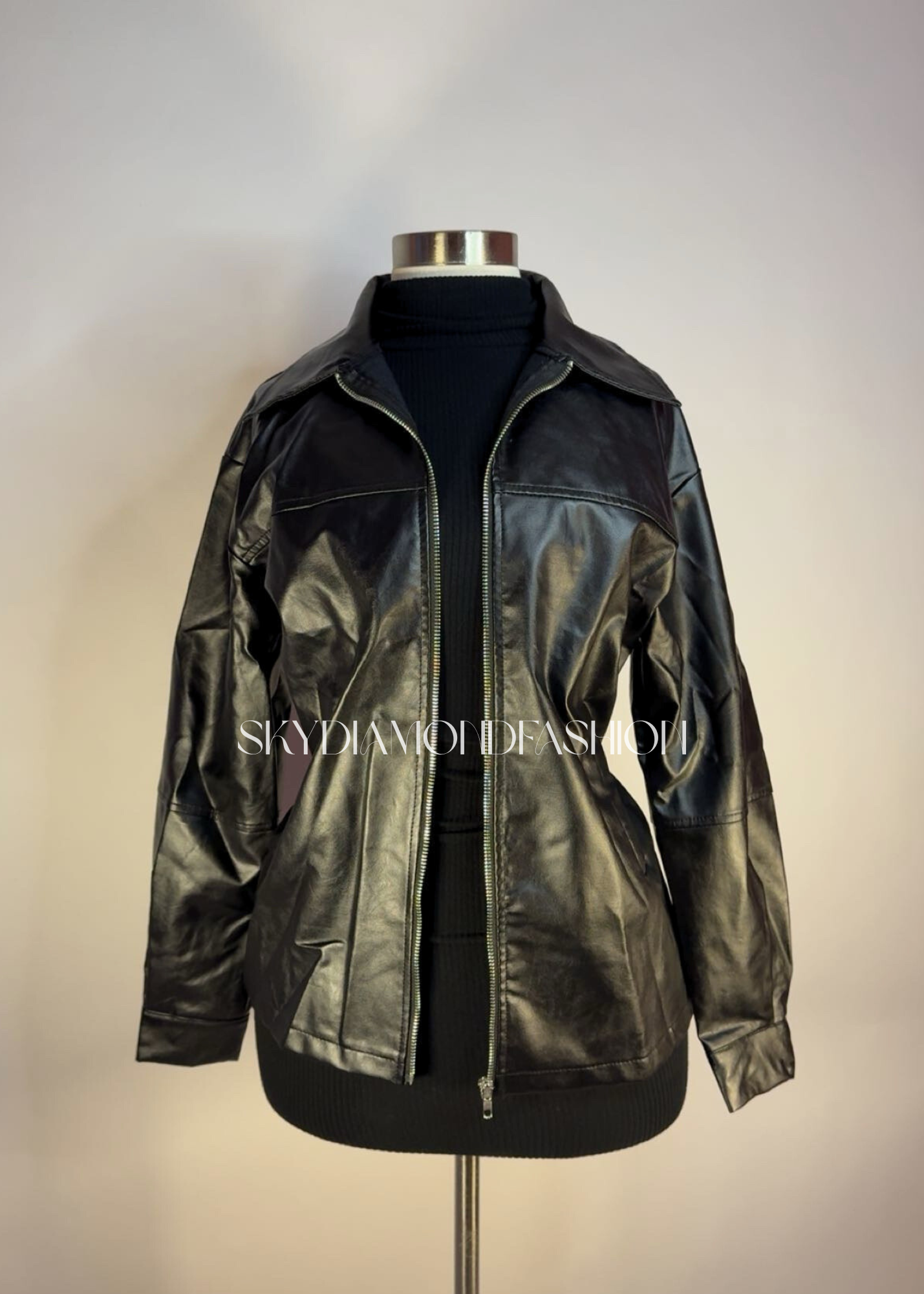 Black leather jacket