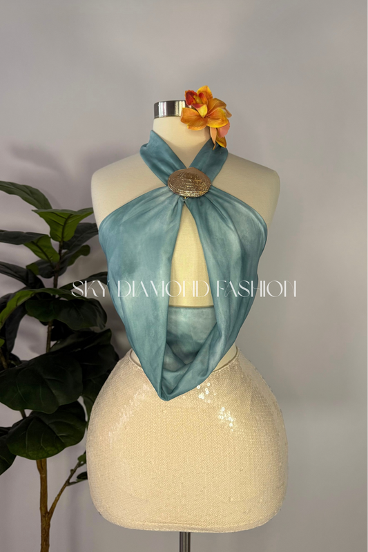 Blue seashell top 🐚