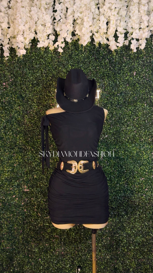 Black knot side dress (plus size)