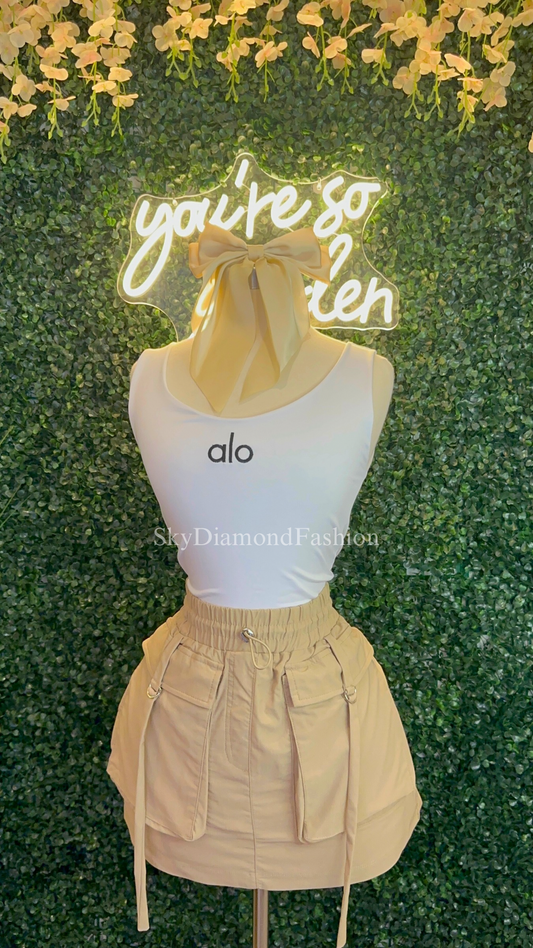 Cargo skirt beige