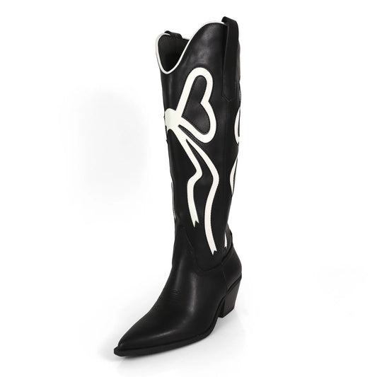 Black coquette boots