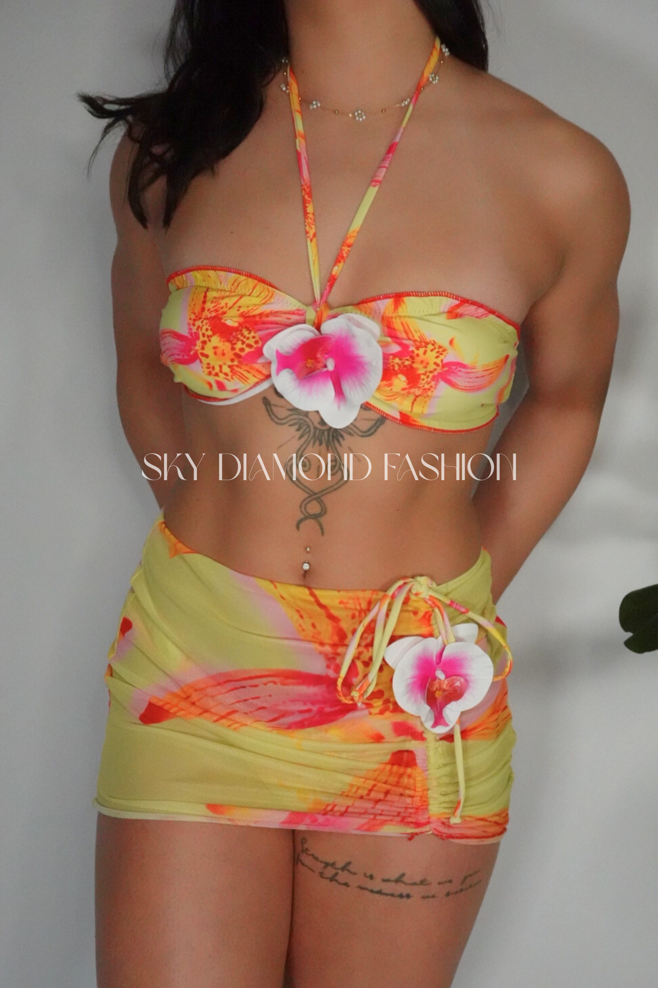 3pc Hawaiian bathing suit