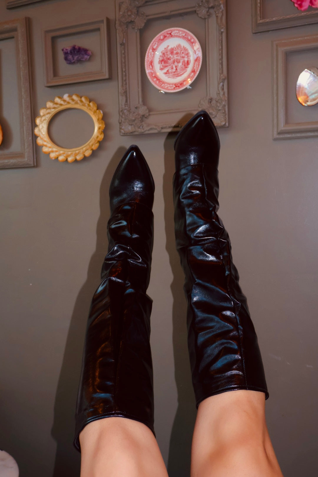 Leather boots