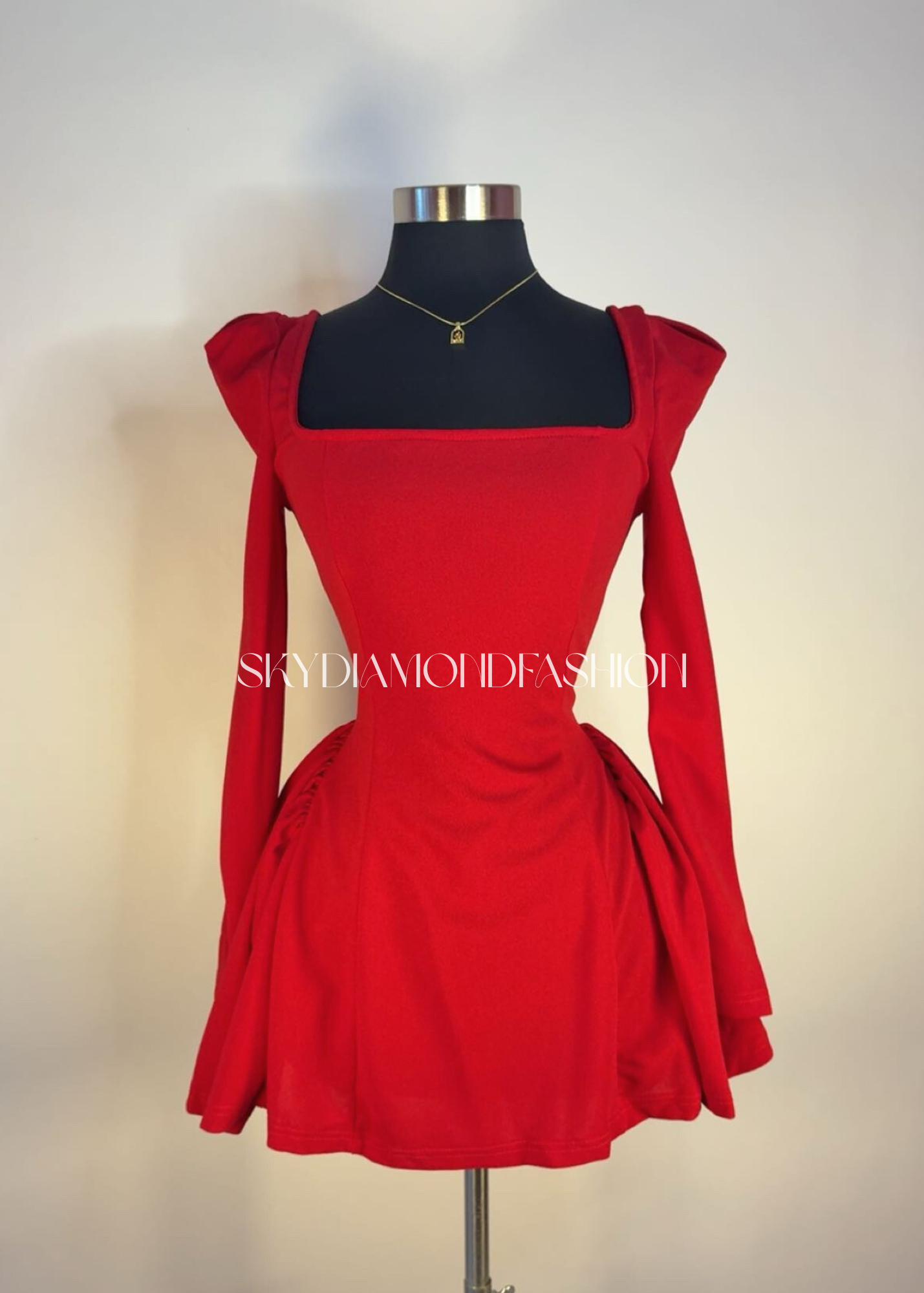 Red rose dress