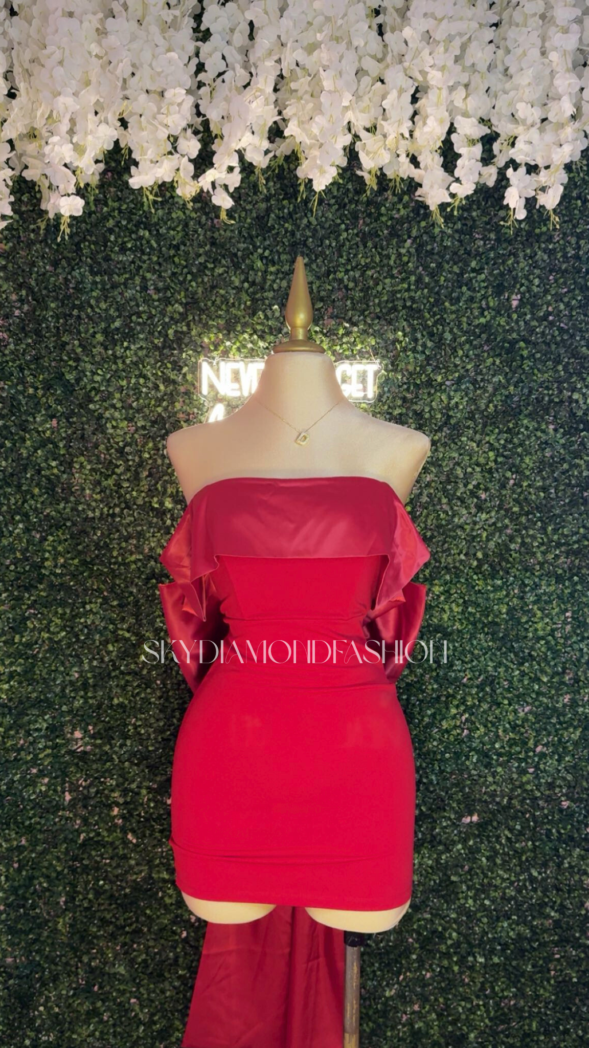 Coquette big satin bow dress