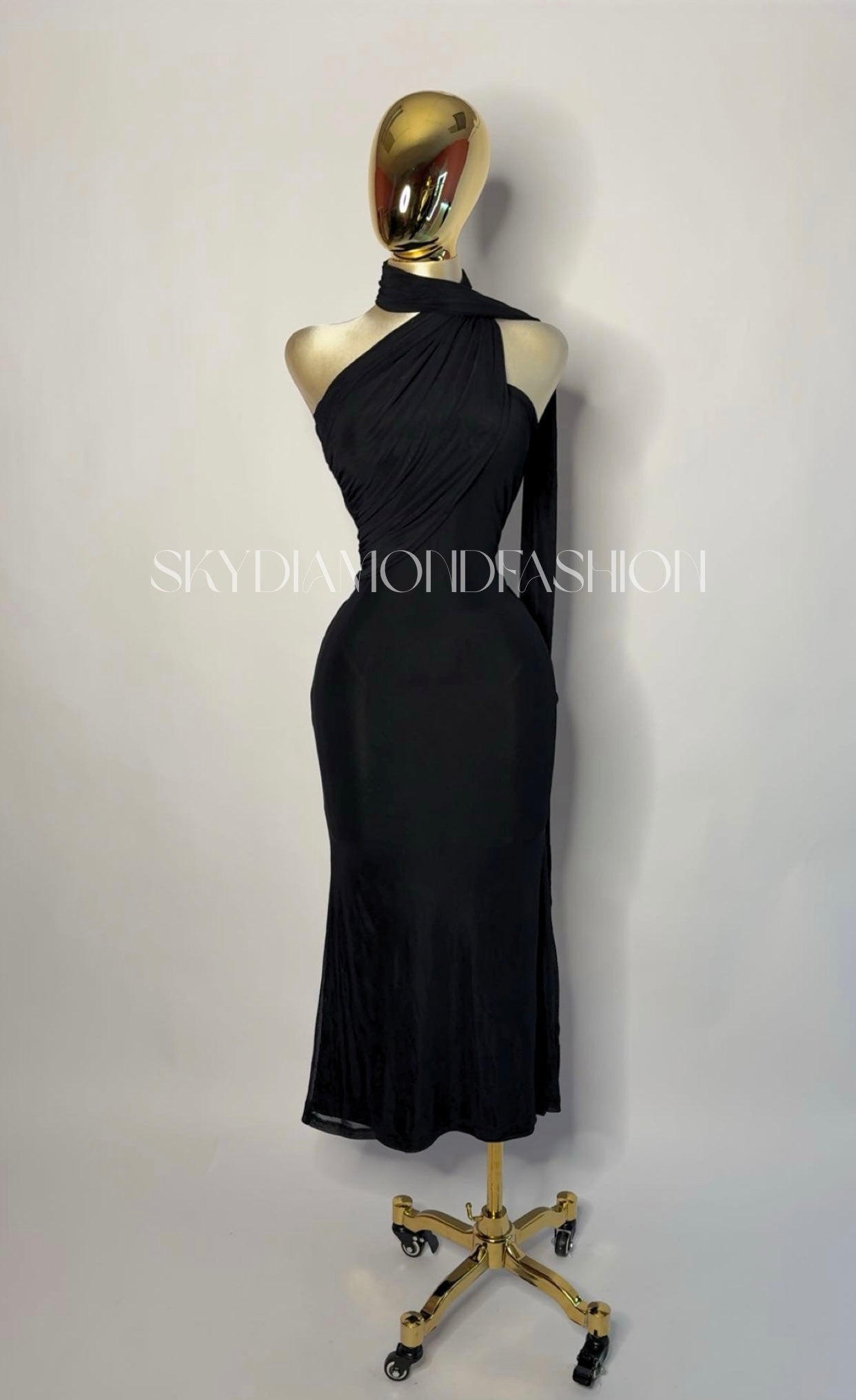 Midnight black elegant dress