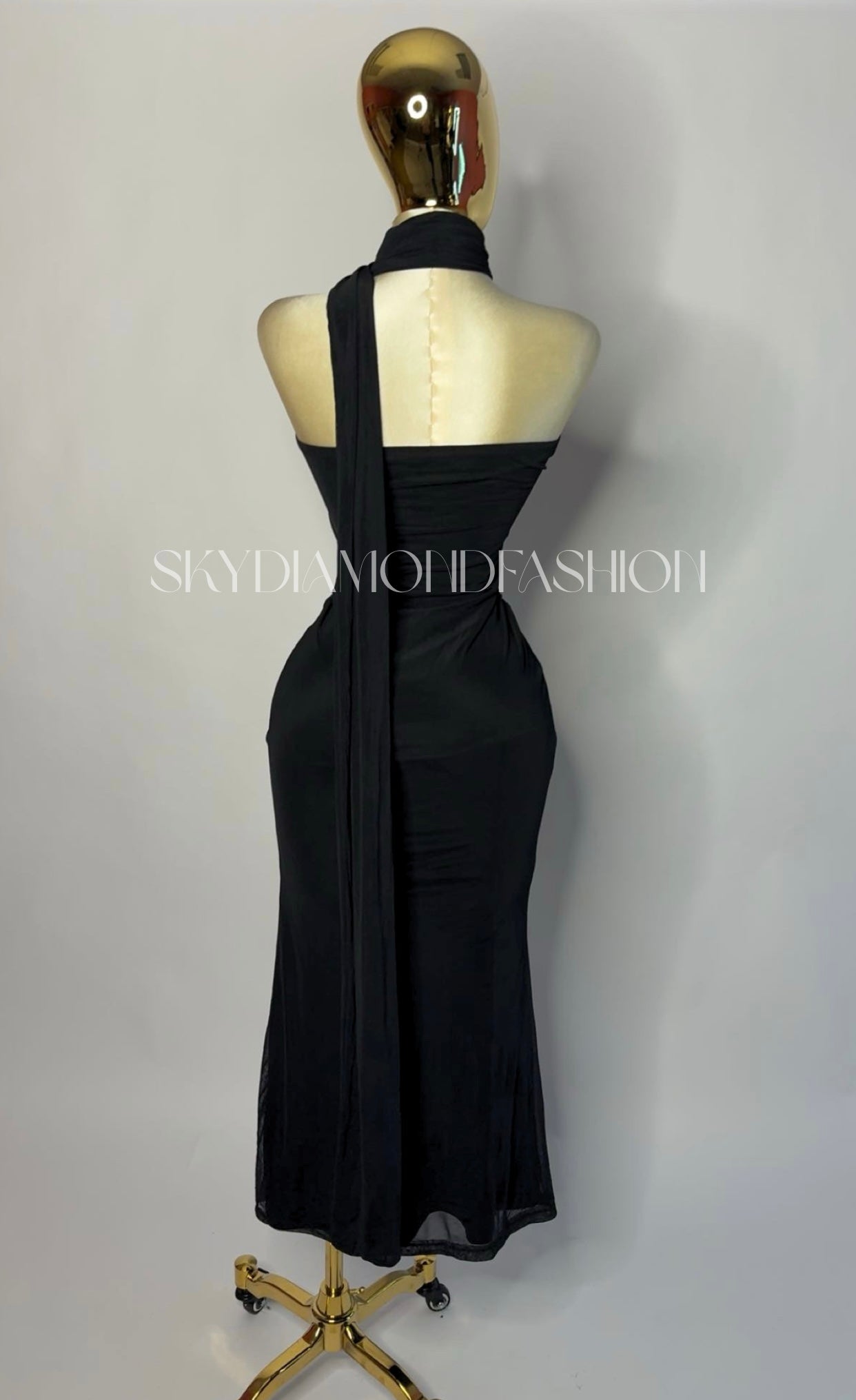 Midnight black elegant dress