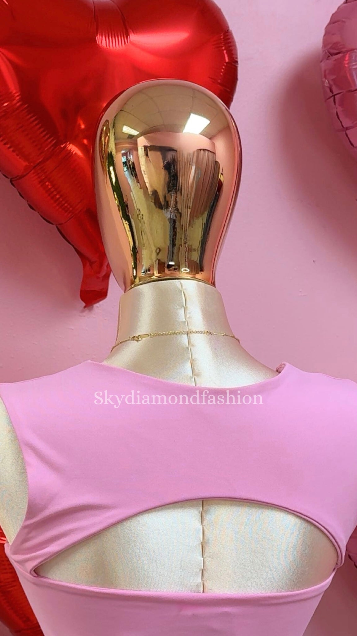 Pink body suit