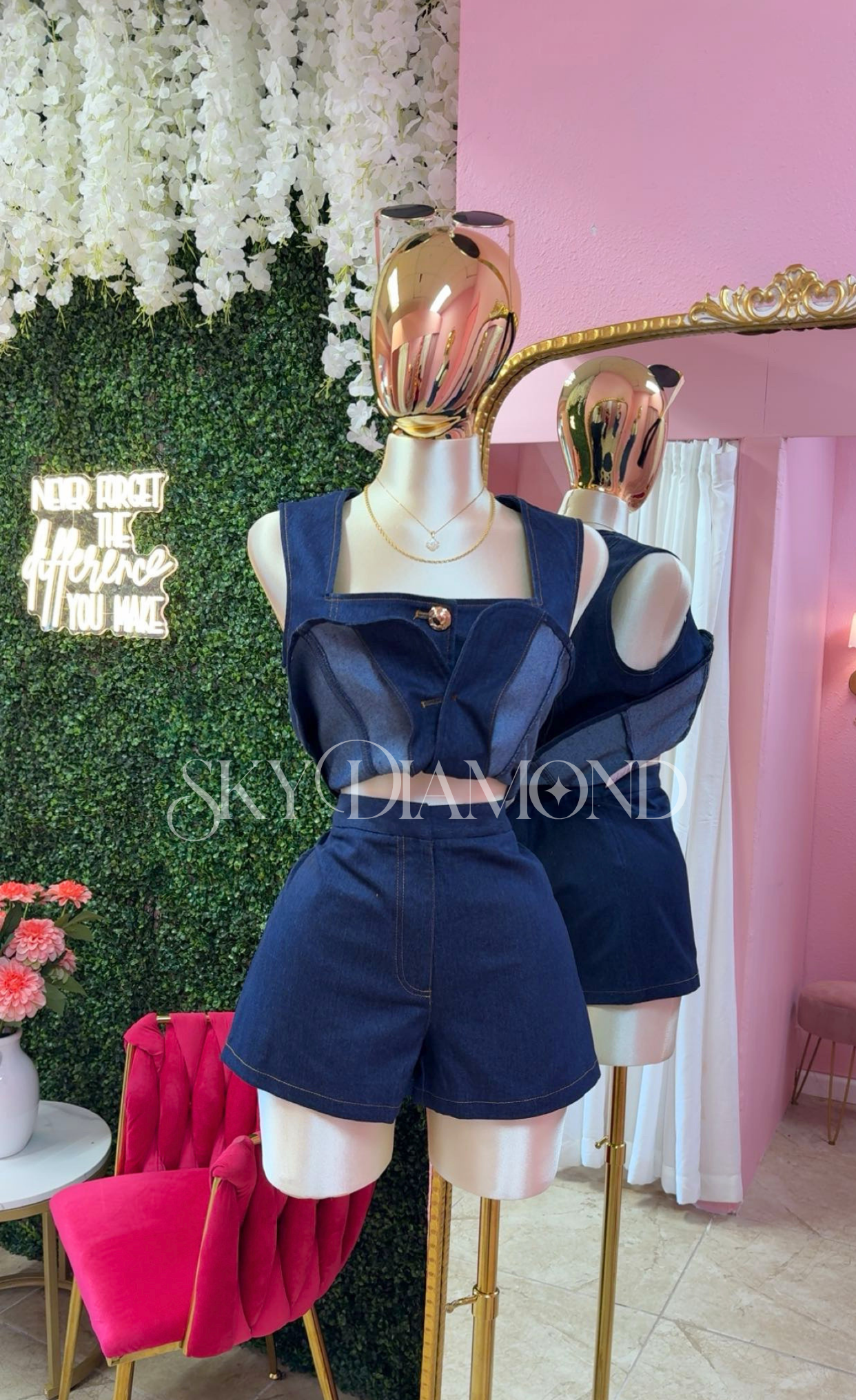Monaco gold set (dark denim)