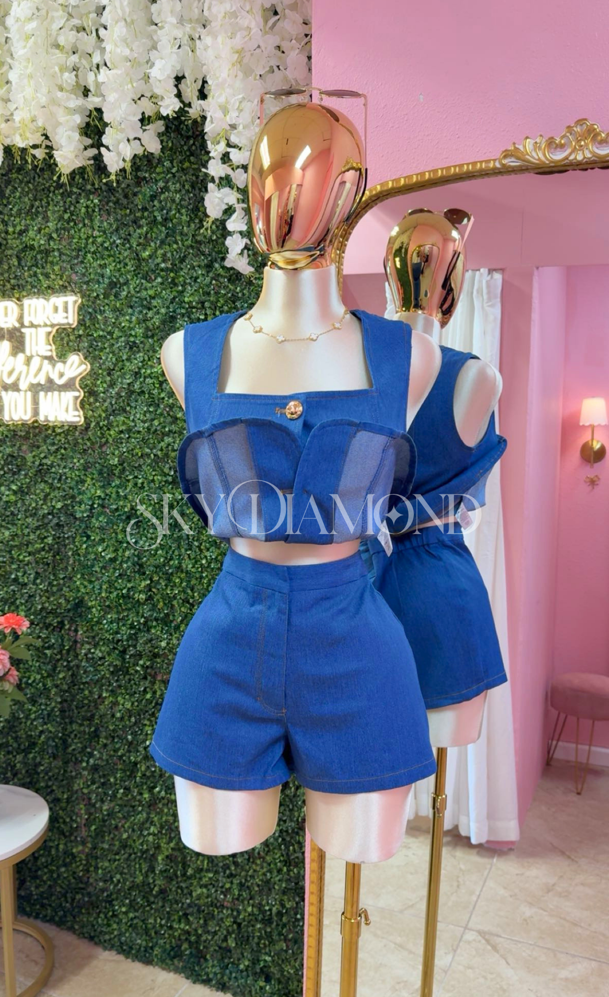 Monaco gold set (light denim)