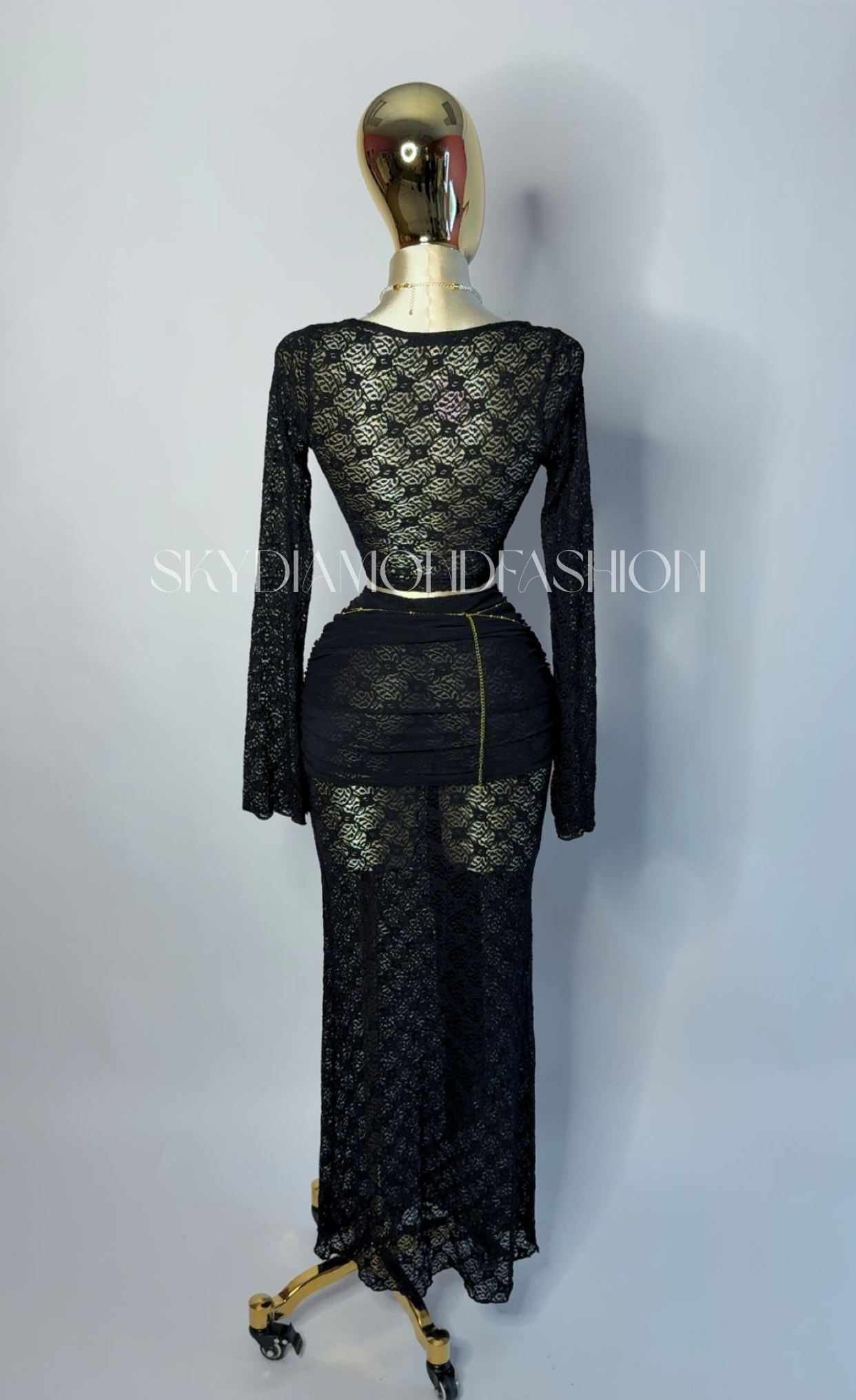 Black island lace 2pc set